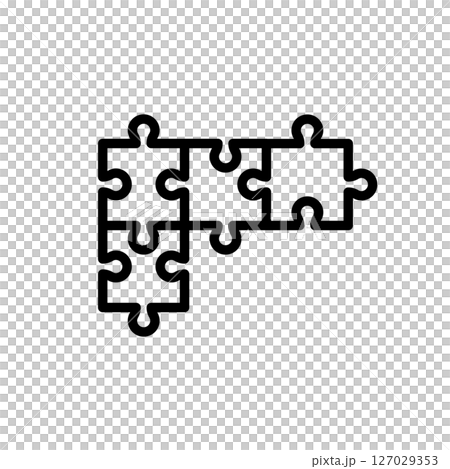 Simple and cute puzzle illustration 127029353