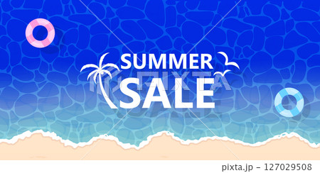 美しい海と波打ち際 127029508