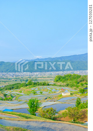 初夏の姨捨の棚田 長野県千曲市 初夏の姨捨の棚田 長野県千曲市 127030281