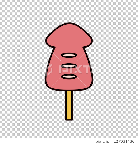 イカの姿焼きのアイコンイラスト イカの姿焼きのアイコンイラスト 127031436