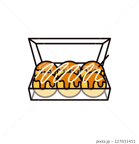 たこ焼きのアイコンイラスト 127031451