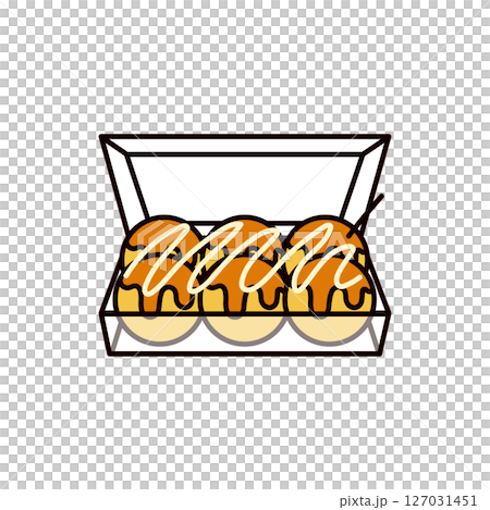 たこ焼きのアイコンイラスト 127031451