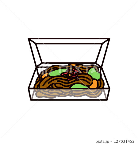 焼きそばのアイコンイラスト 127031452