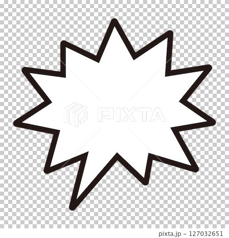 Minimalistic solid speech bubble chat icon explosion type 127032651