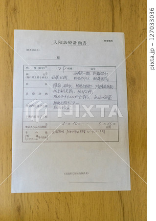 切迫早産の入院診療計画書 切迫早産の入院診療計画書 127033036