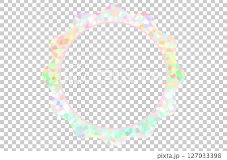 Sparkling jewel pattern colorful circular frame illustration material rainbow color pop vector png 127033398
