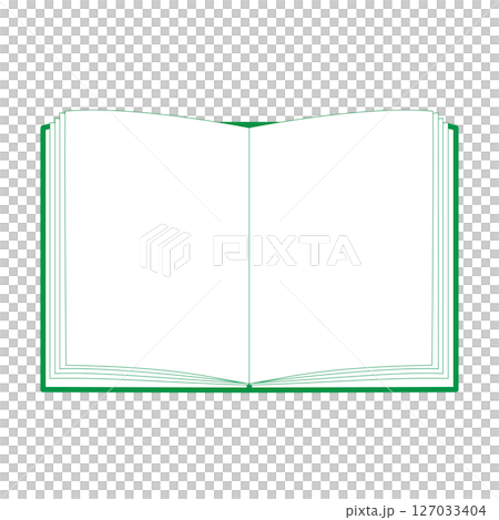 打開的書插圖素材圖示註釋備忘錄綠色簡單 127033404