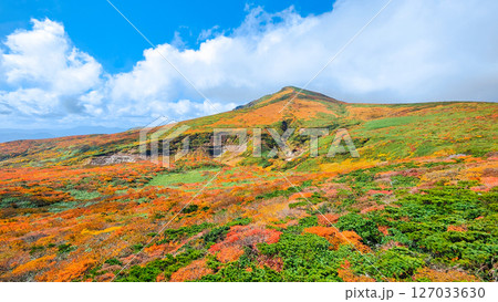 秋の栗駒山登山（東栗駒山から栗駒山の眺め） 127033630