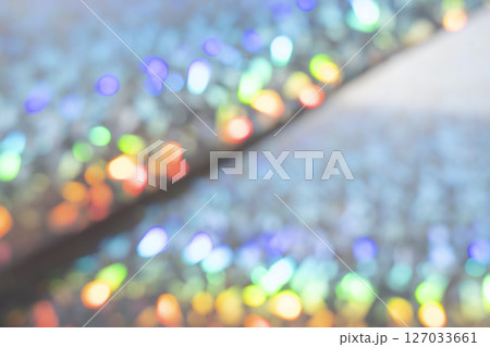 Rainbow colored round bokeh background 127033661