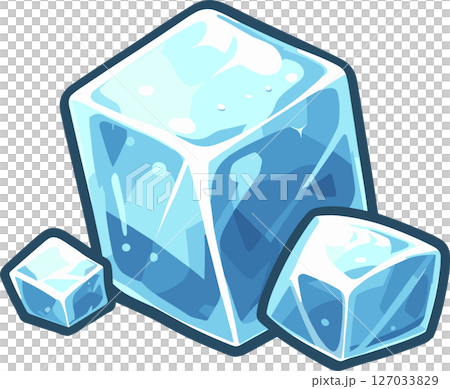 シンプルな氷のイラスト 127033829
