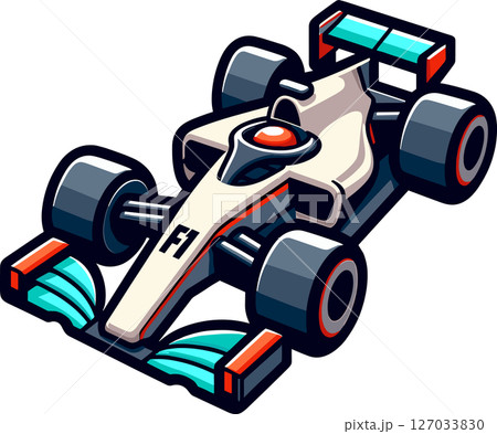 シンプルなF1カーのイラスト 127033830