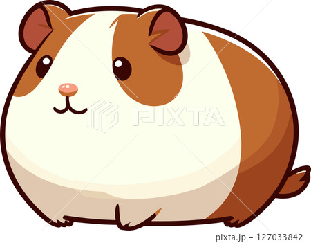 かわいいモルモットのイラスト 127033842