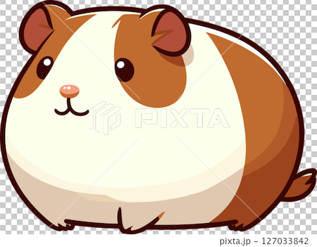 かわいいモルモットのイラスト 127033842