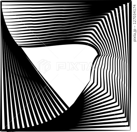 Square rotating blend line modern design, tech, digital, innovation, future 127034174