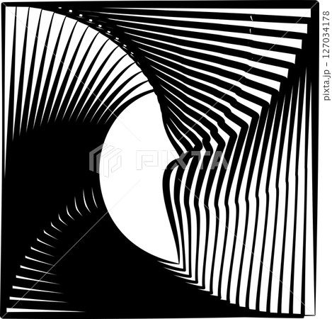 Square rotating blend line modern design, tech, digital, innovation, future 127034178
