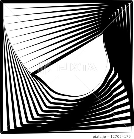 Square rotating blend line modern design, tech, digital, innovation, future 127034179