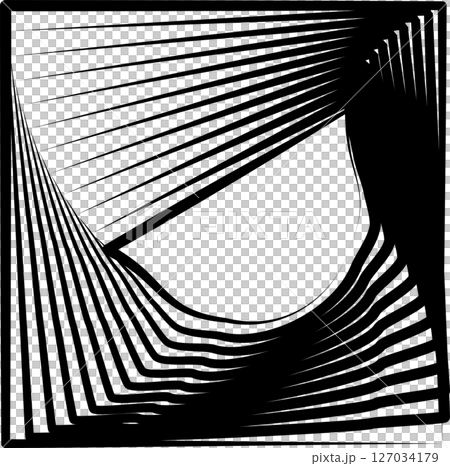 Square rotating blend line modern design, tech, digital, innovation, future 127034179