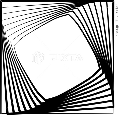 Square rotating blend line modern design, tech, digital, innovation, future 127034181
