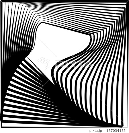 Square rotating blend line modern design, tech, digital, innovation, future 127034183