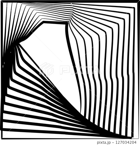 Square rotating blend line modern design, tech, digital, innovation, future 127034204