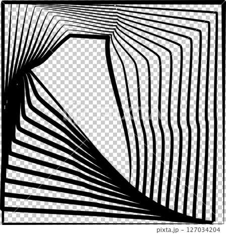 Square rotating blend line modern design, tech, digital, innovation, future 127034204