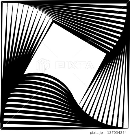 Square rotating blend line modern design, tech, digital, innovation, future 127034254