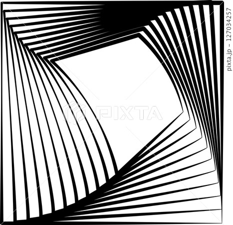 Square rotating blend line modern design, tech, digital, innovation, future 127034257
