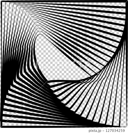 Square rotating blend line modern design, tech, digital, innovation, future 127034259