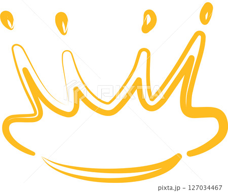 Crown queen or king hand drawn, royal, imperial, monarch 127034467
