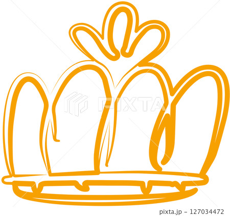 Crown queen or king hand drawn, royal, imperial, monarch 127034472