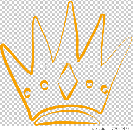 Crown queen or king hand drawn, royal, imperial, monarch Crown queen or king hand drawn, royal, imperial, monarch 127034478