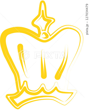 Crown queen or king hand drawn, royal, imperial, monarch 127034479