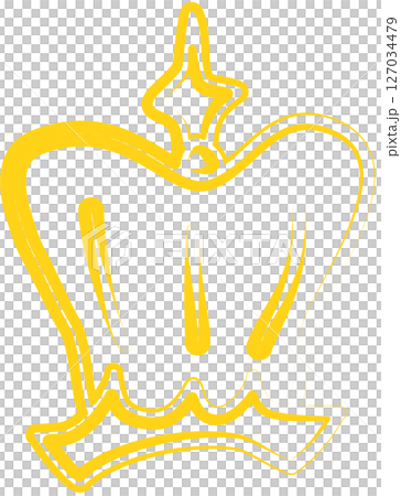 Crown queen or king hand drawn, royal, imperial, monarch 127034479