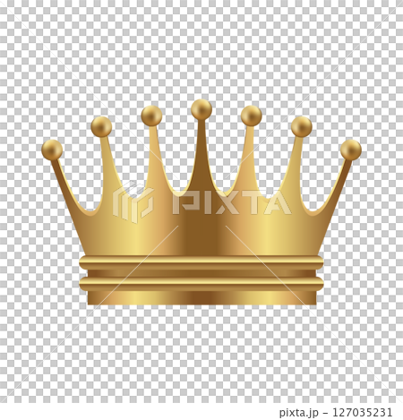 ゴールドメタリック / ランキング王冠 ベクターイラスト ゴールドメタリック / ランキング王冠 ベクターイラスト 127035231