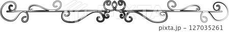 Decorative border set. Floral and vintage 127035261