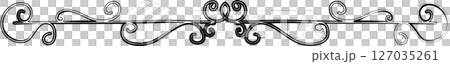 Decorative border set. Floral and vintage Decorative border set. Floral and vintage 127035261