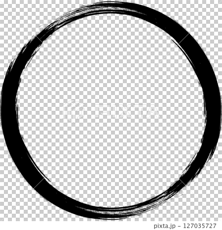 Set of circle frames brush strokes 127035727