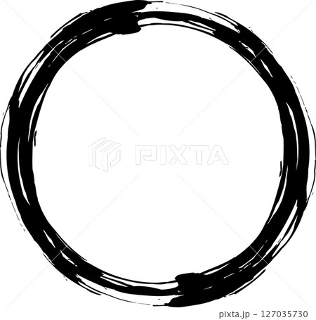 Set of circle frames brush strokes 127035730