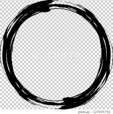 Set of circle frames brush strokes 127035730