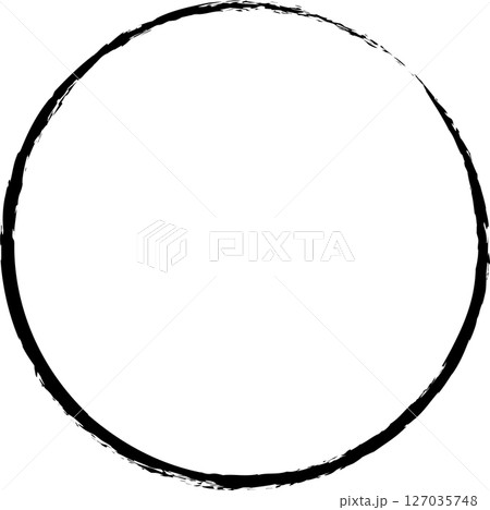 Set of circle frames brush strokes 127035748