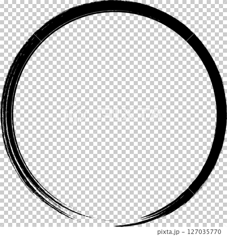 Set of circle frames brush strokes 127035770