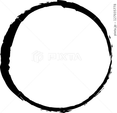 Set of circle frames brush strokes 127035778