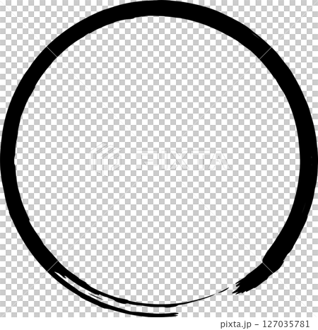 Set of circle frames brush strokes 127035781