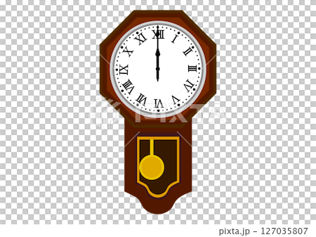 0時(12時)の掛け時計 0時(12時)の掛け時計 127035807