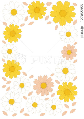 中央に写真が載せられるメッセージカード 中央に写真が載せられるメッセージカード 127035953