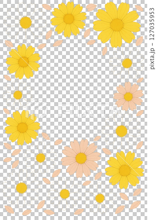 中央に写真が載せられるメッセージカード 中央に写真が載せられるメッセージカード 127035953