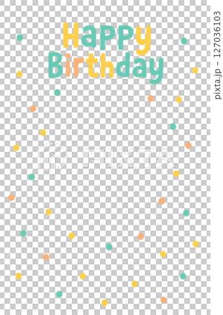 中央に写真が載せられるメッセージカード 127036103