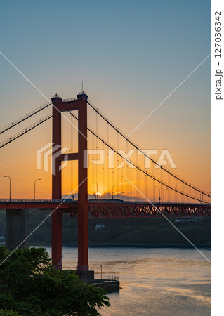(長崎県)平戸大橋 夜明け (長崎県)平戸大橋 夜明け 127036342