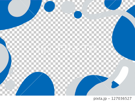 青とグレーの流体のフレーム 127036527