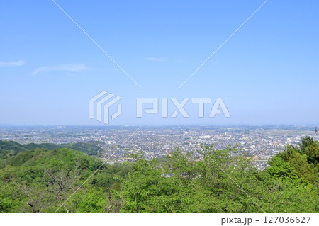 栃木県・栃木市・謙信平から眺める関東平野の景色 127036627
